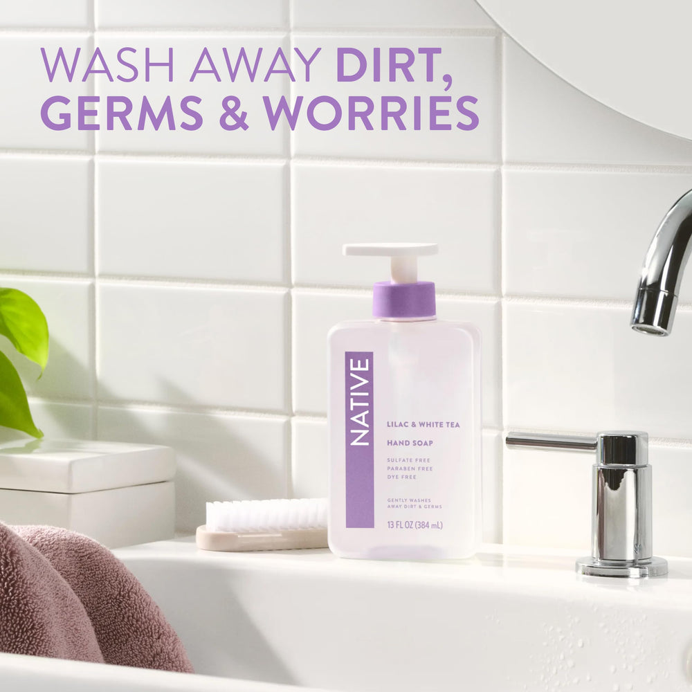 Native hand-lather closeup shows rich foam without drying the skin.