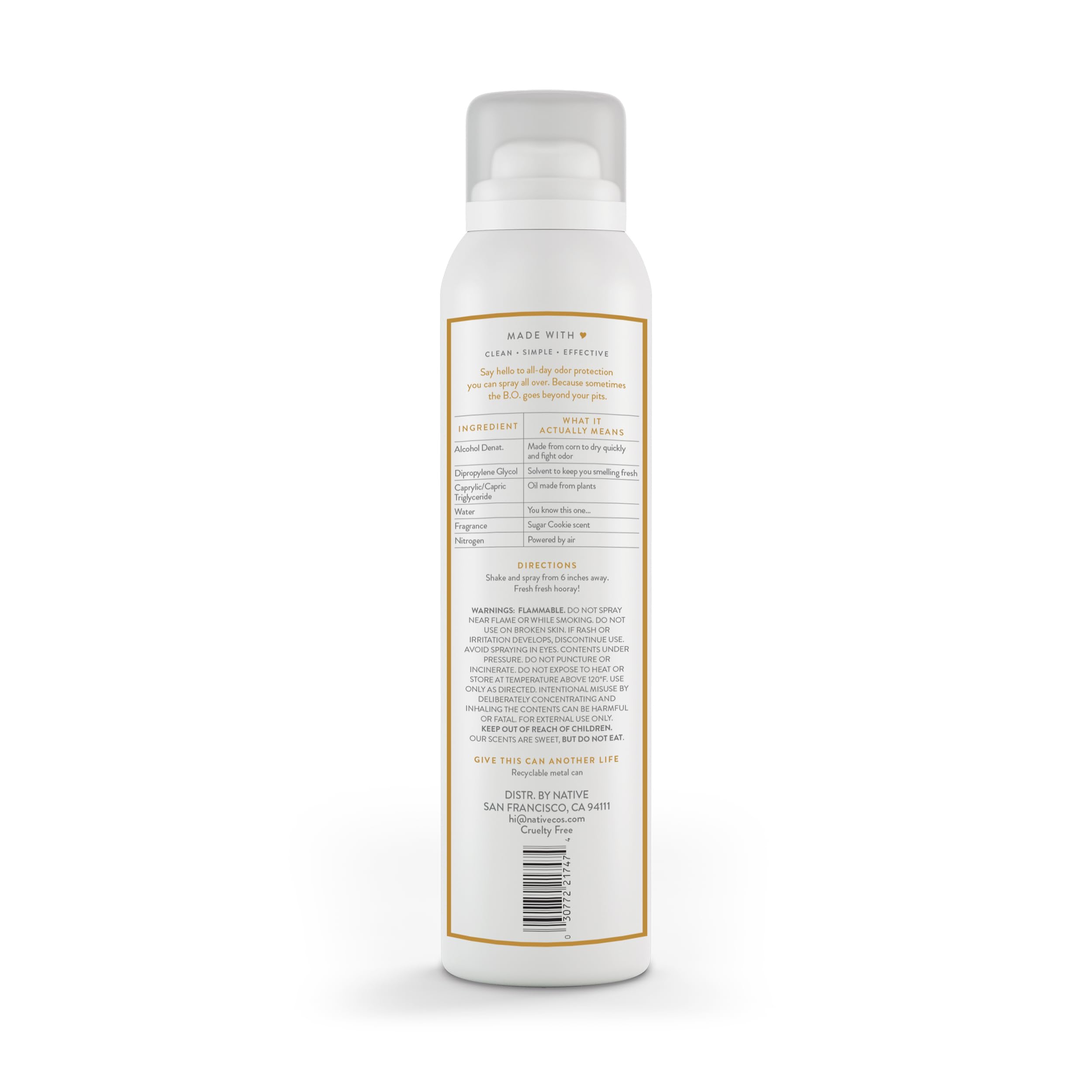 Gift-ready Native holiday packaging with accessible spray, suitable for thoughtful stocking stuffers.