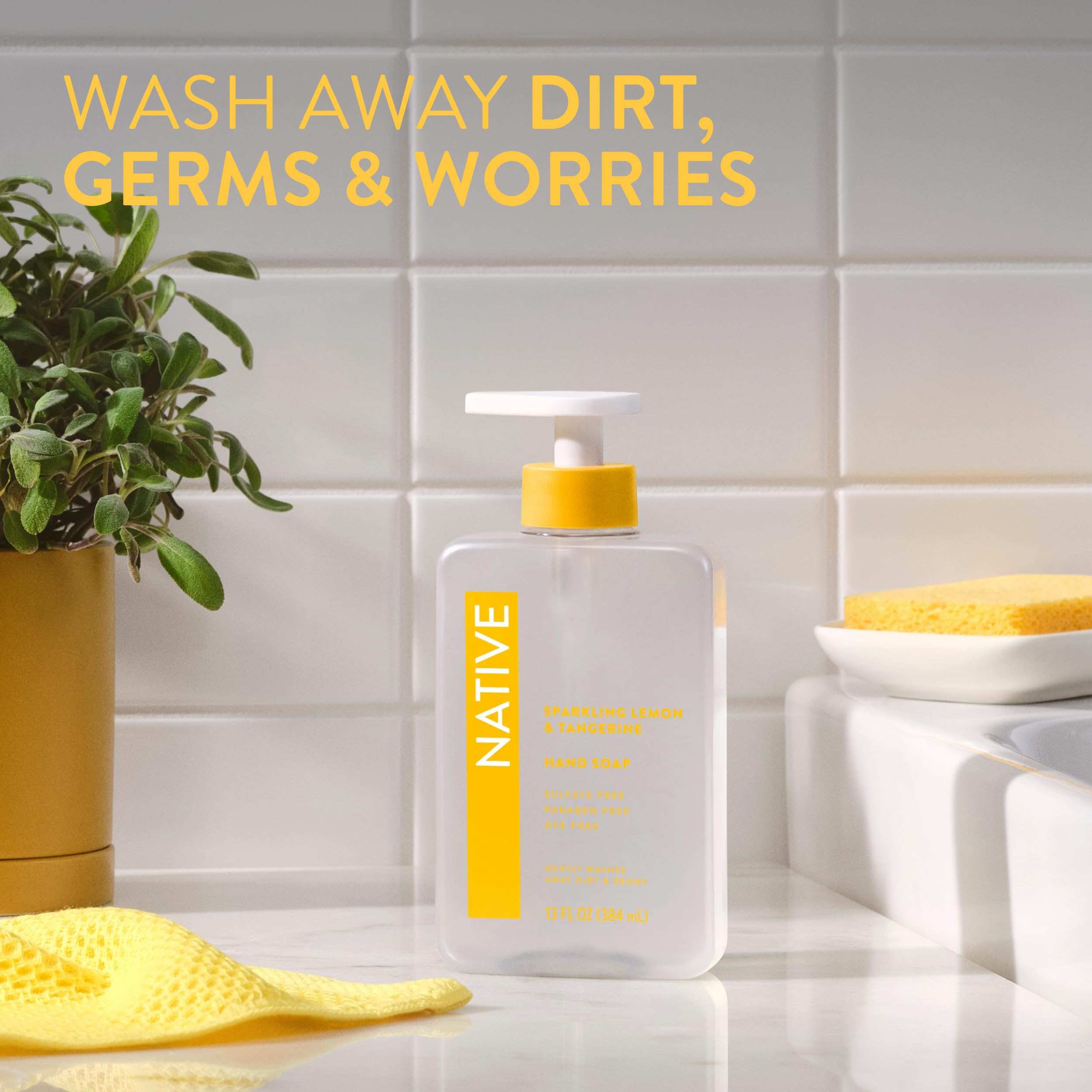 Native Liquid Hand Soap lather close-up reveals plant-based cleansing action