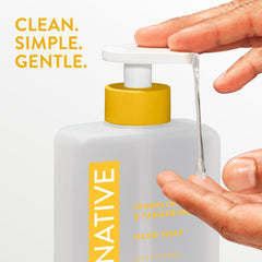 Native Liquid Hand Soap lemon zest visual suggests bright, clean scent