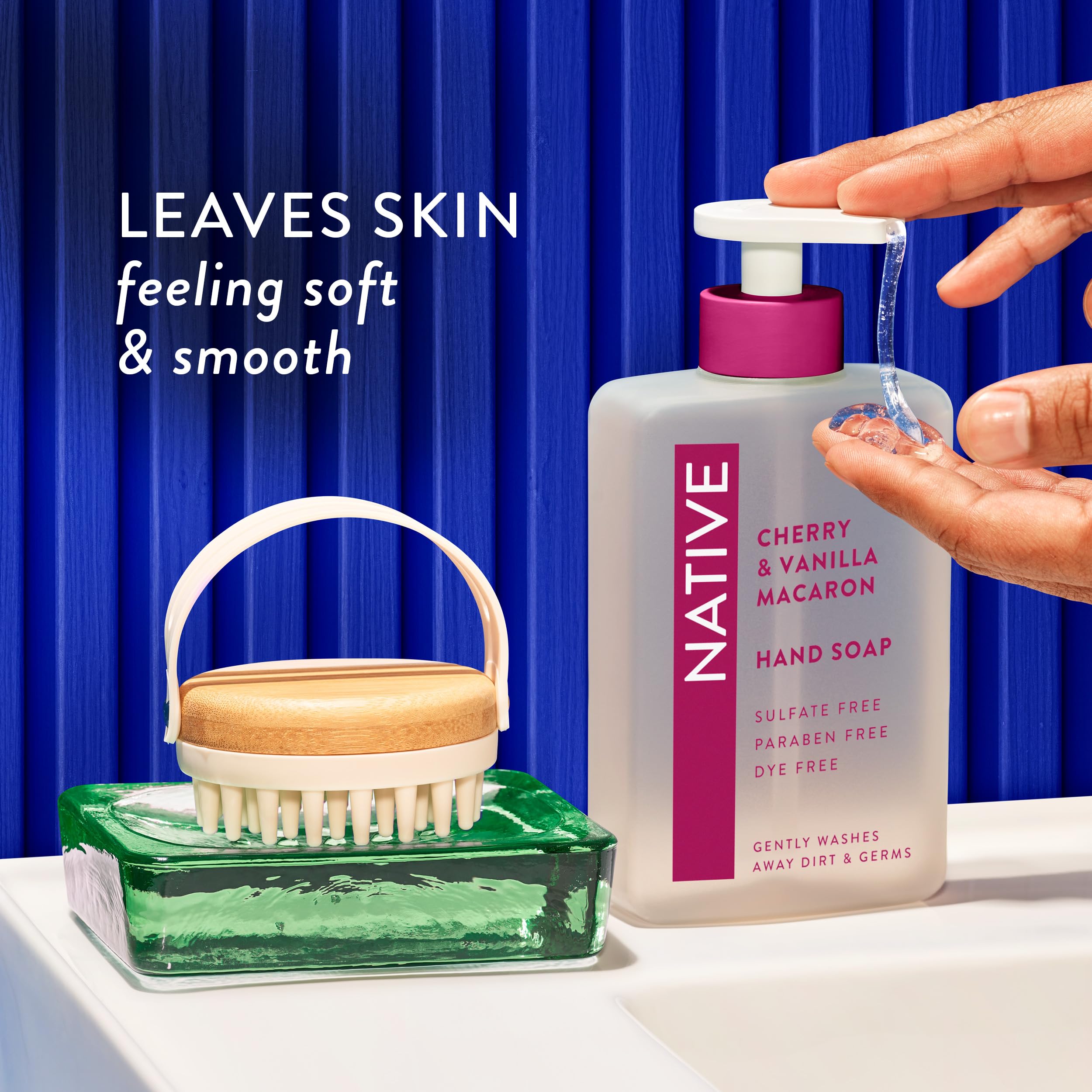 Plant-based cleansers highlighted on Native hand soap label