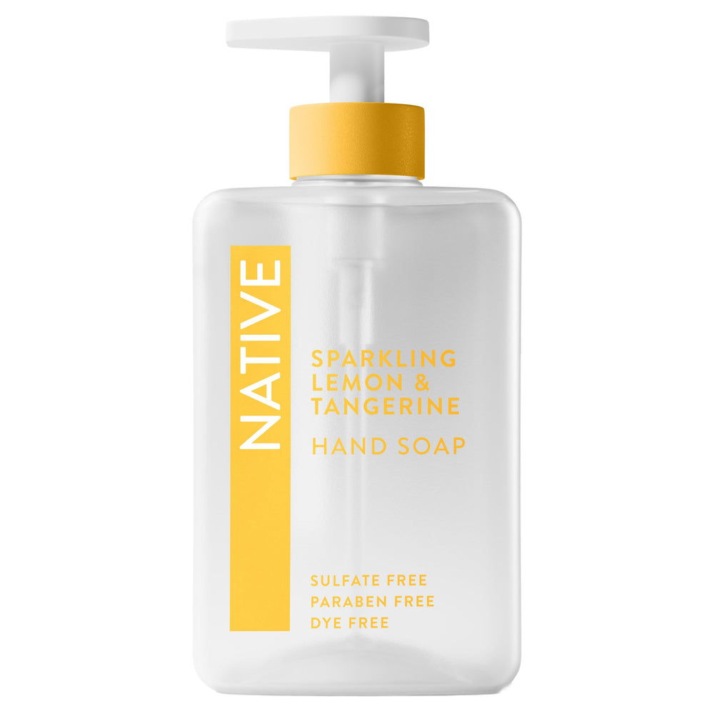 Native Liquid Hand Soap bottle with lemon-tangerine scent for refreshed hands
