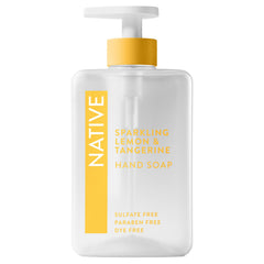 Native Liquid Hand Soap bottle with lemon-tangerine scent for refreshed hands