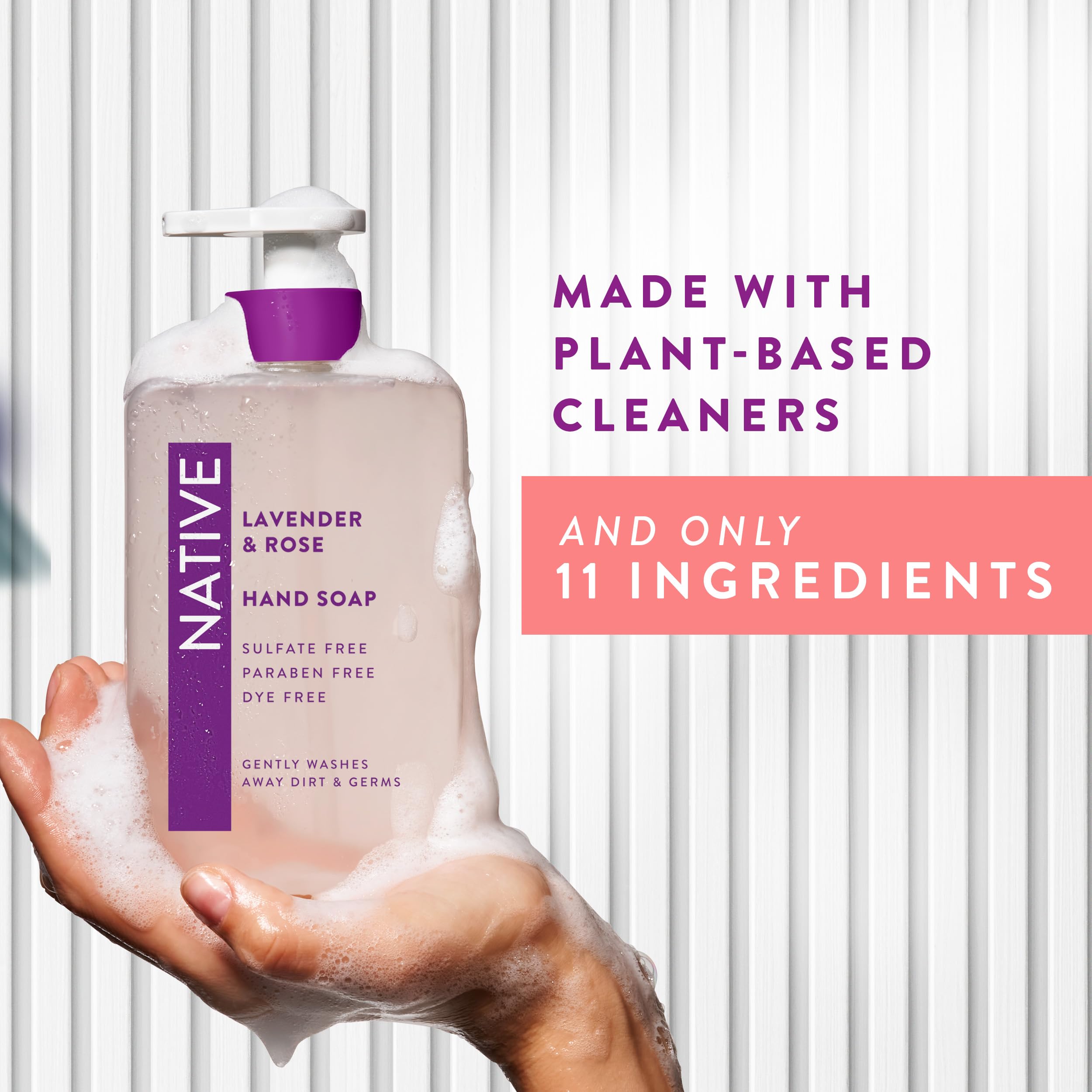 Native liquid hand soap vegan and cruelty-free label signals responsible, skin-friendly use.