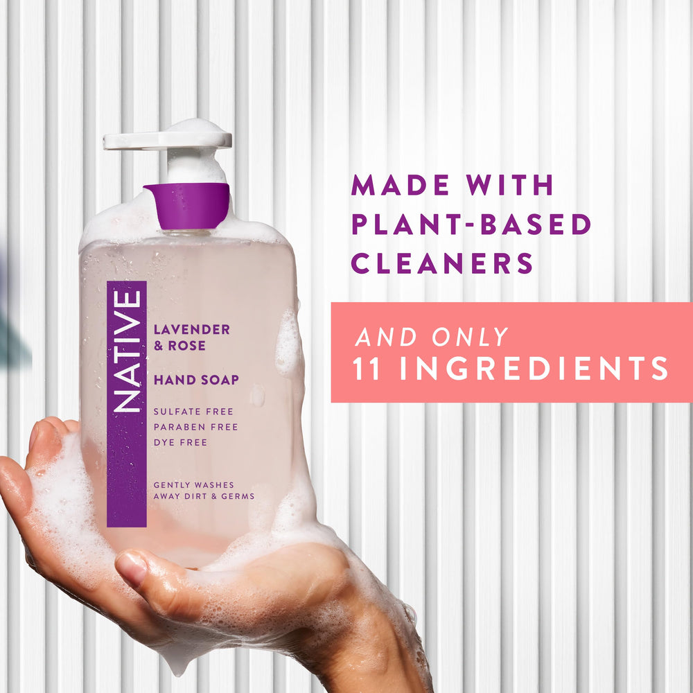 Native liquid hand soap vegan and cruelty-free label signals responsible, skin-friendly use.