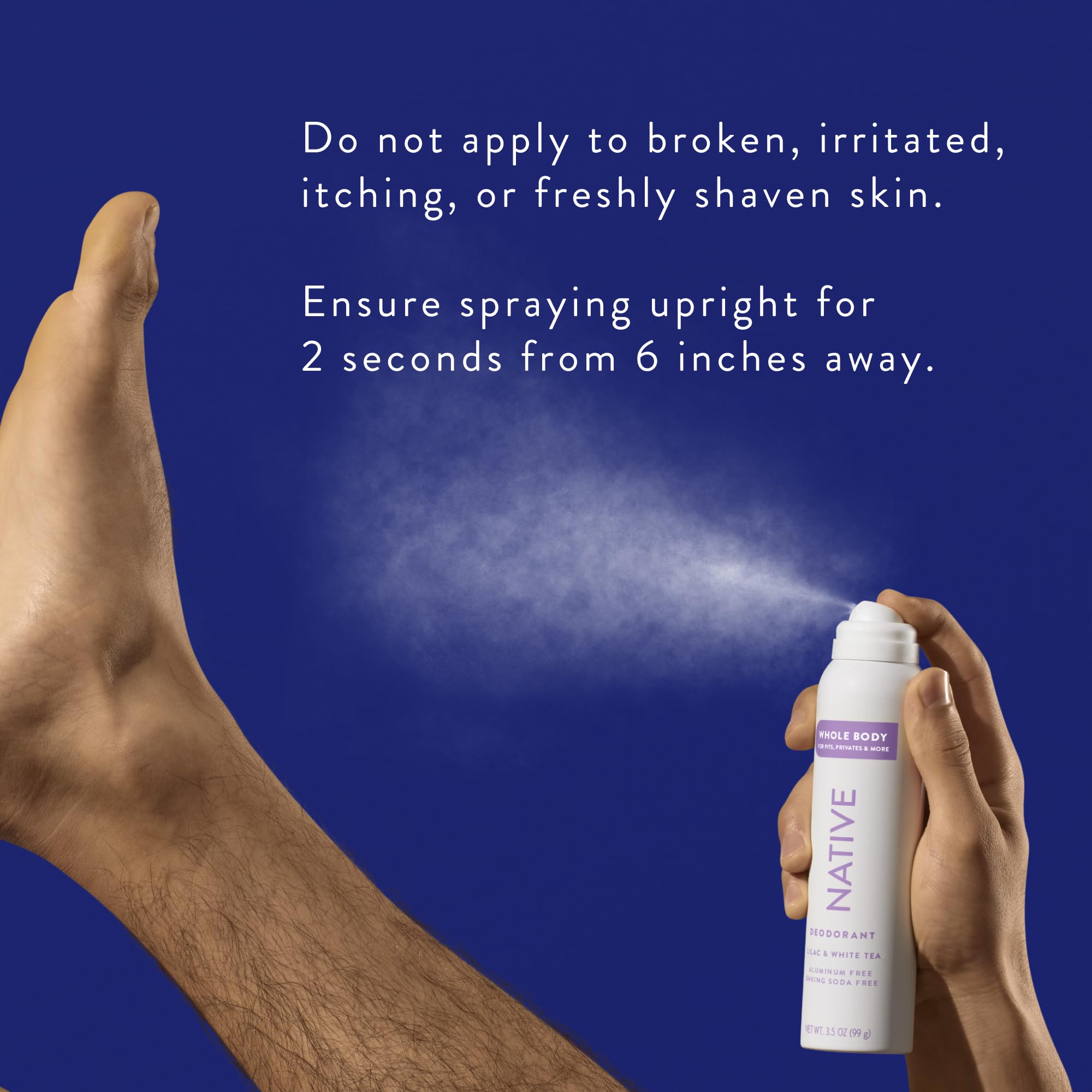 Native naturally derived ingredients formulation visible in bottle packaging details.