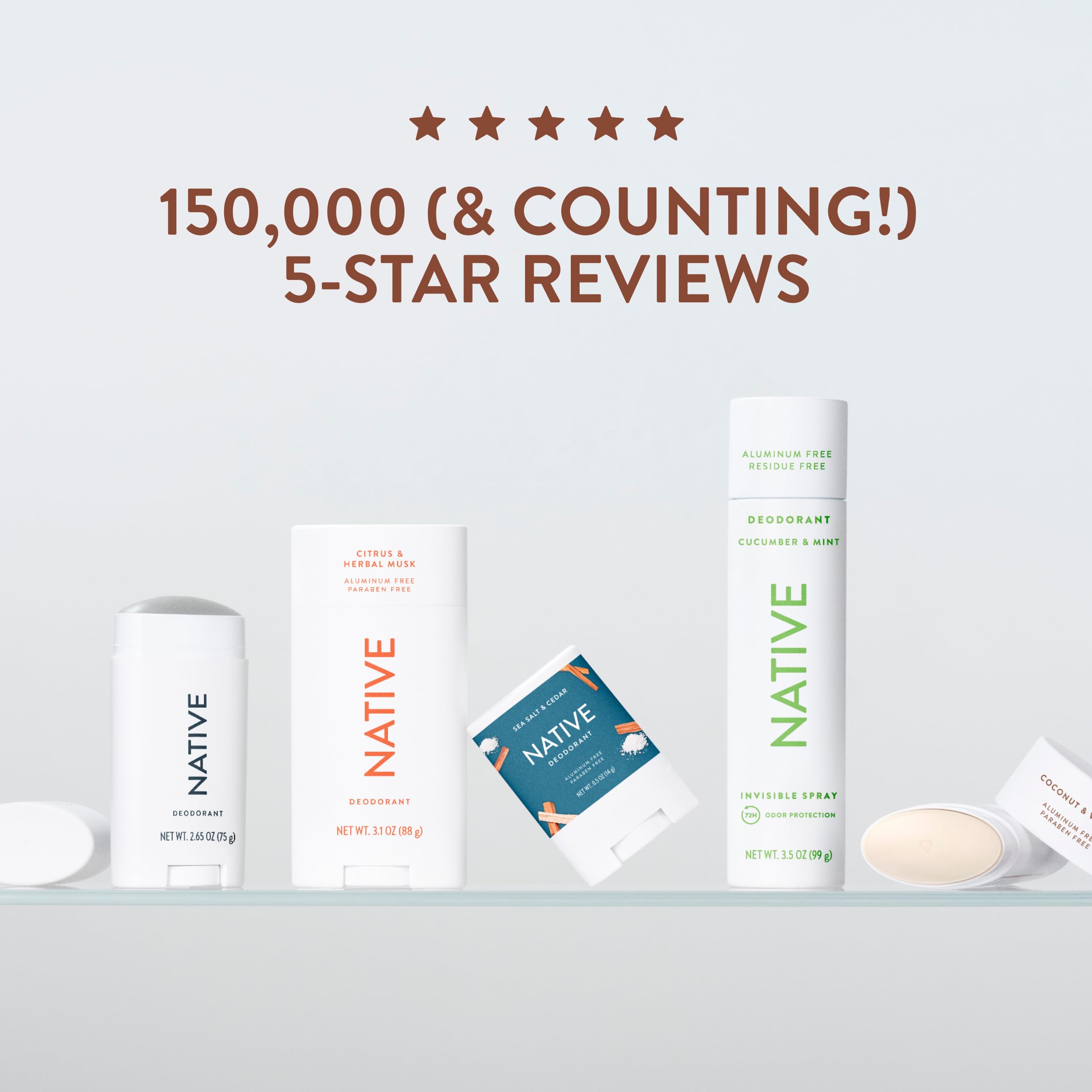 Native no-aluminum-dyes-parabens: clean, formula free from common additives.