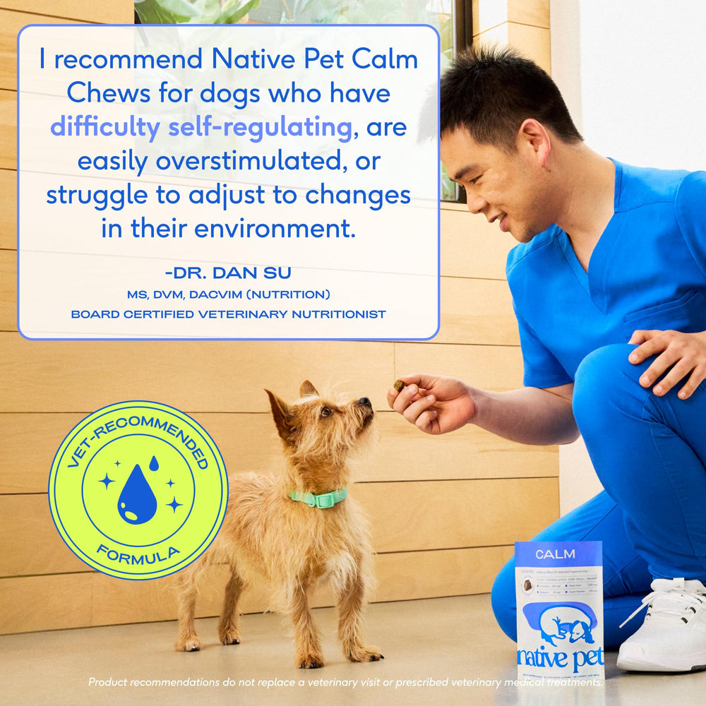 Native Pet Calming Chews with real chicken and bone broth gelatin