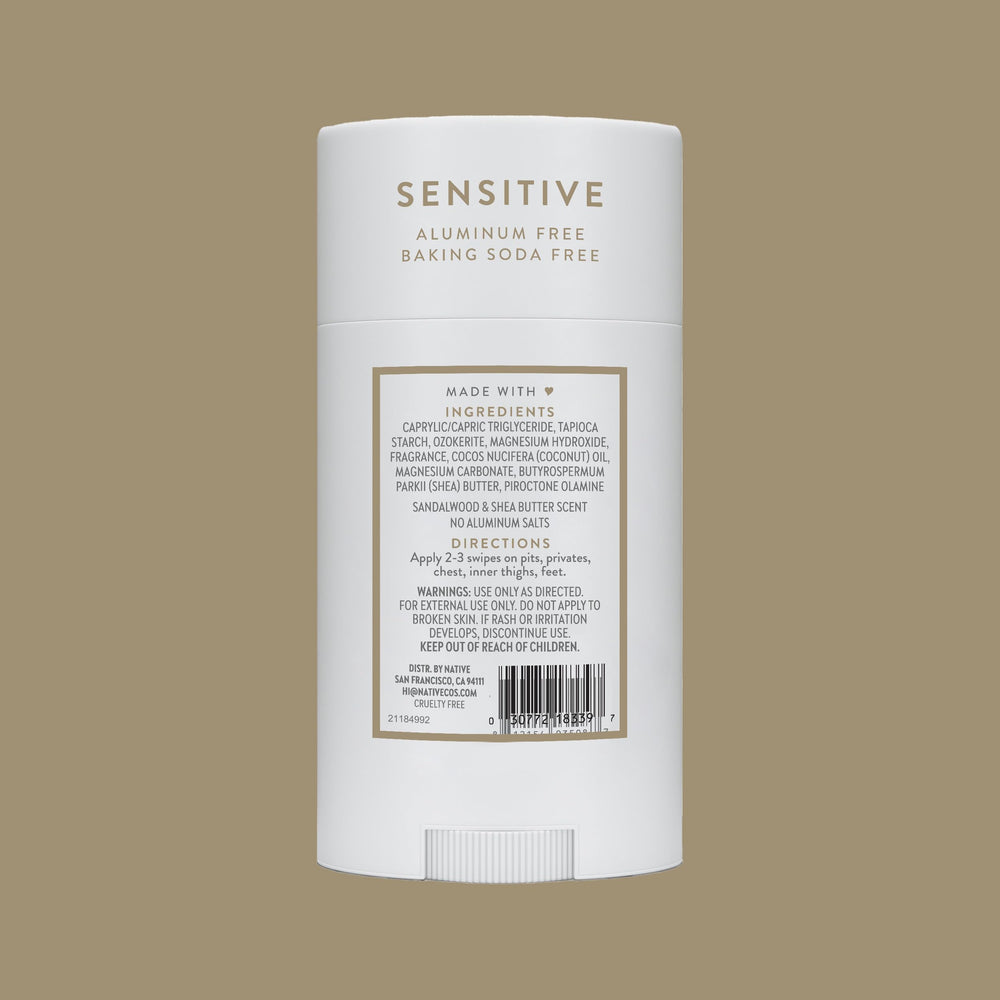 Native deodorant applied to chest or feet for all-day freshness