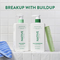 Native Scalp Detox Conditioner bottle pour for smoothing hydration