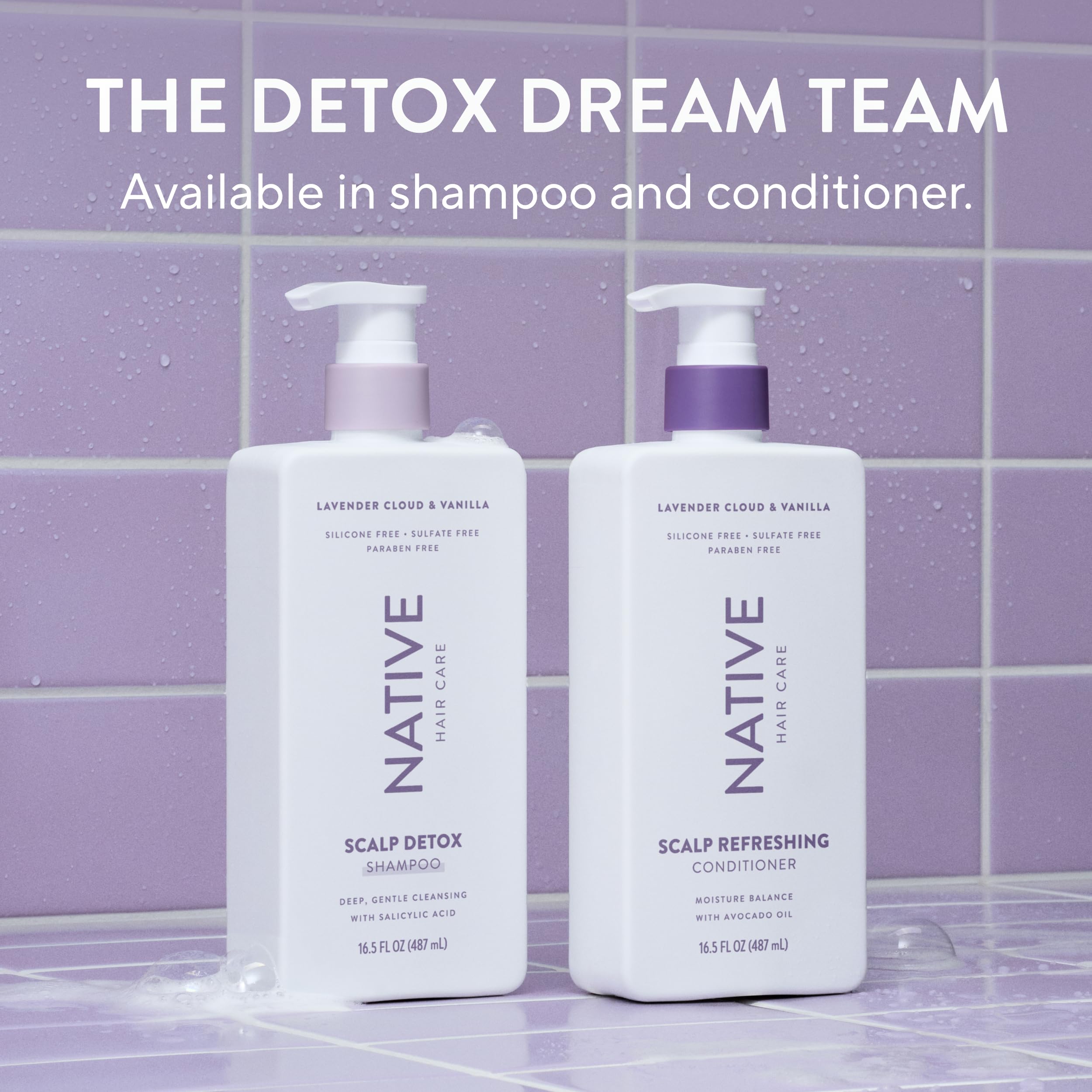 Using Native Scalp Detox Shampoo with Scalp Refreshing Conditioner