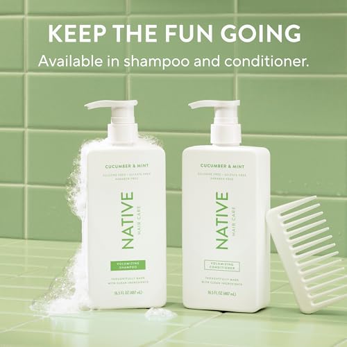 Native shampoo lather action captures rich foam without weighing hair down.