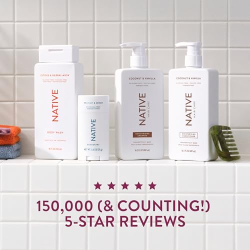 Native Strengthening Shampoo outer packaging on shelf
