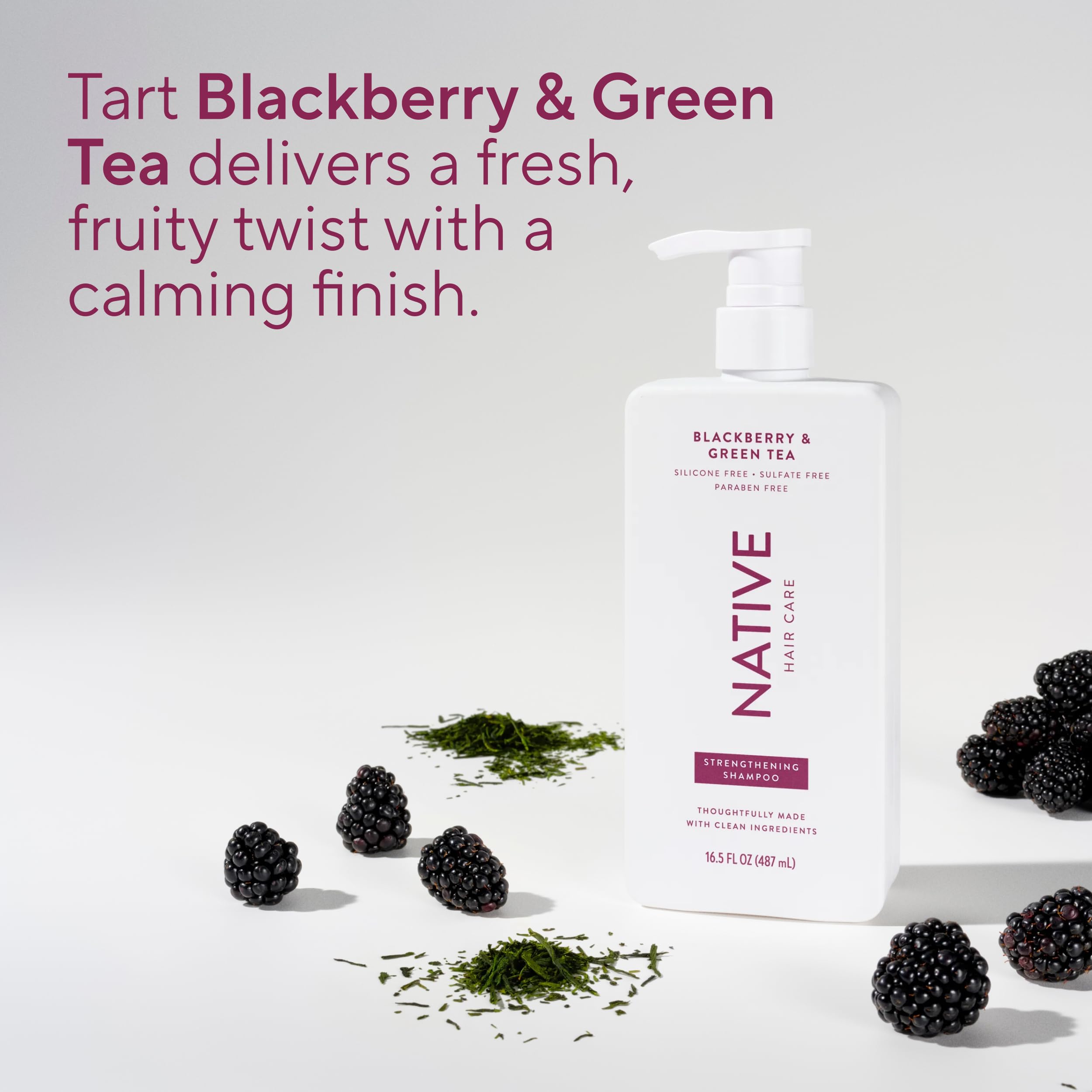 Native Strengthening Shampoo sulfate-free icon visible on label