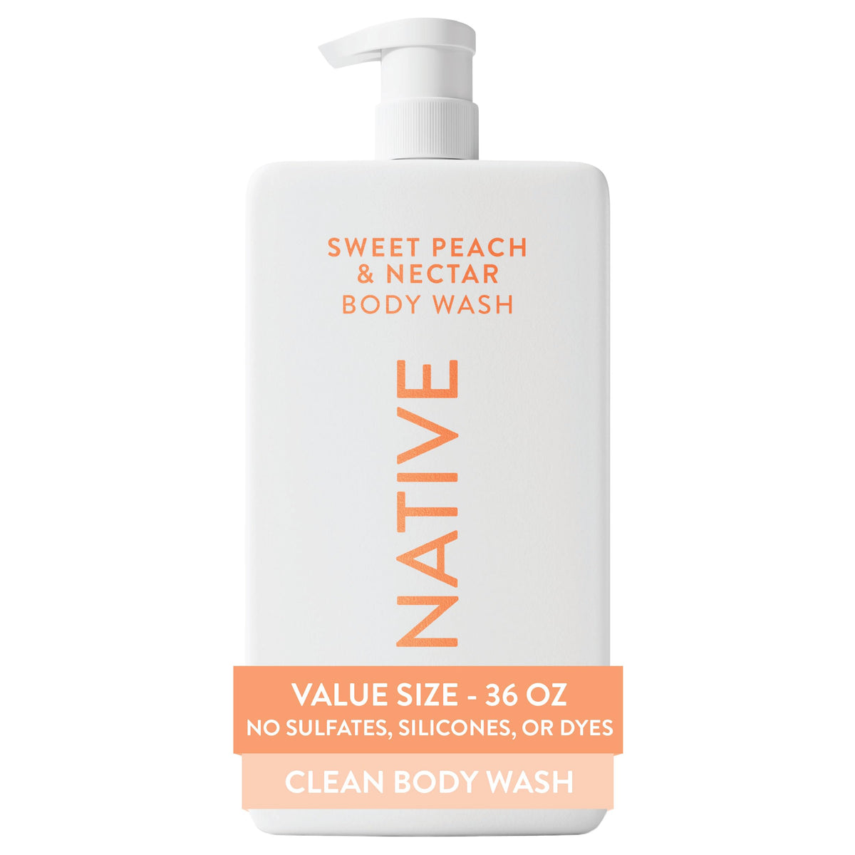 Native sulfate-free body wash bottle pour for quick refreshing cleanse