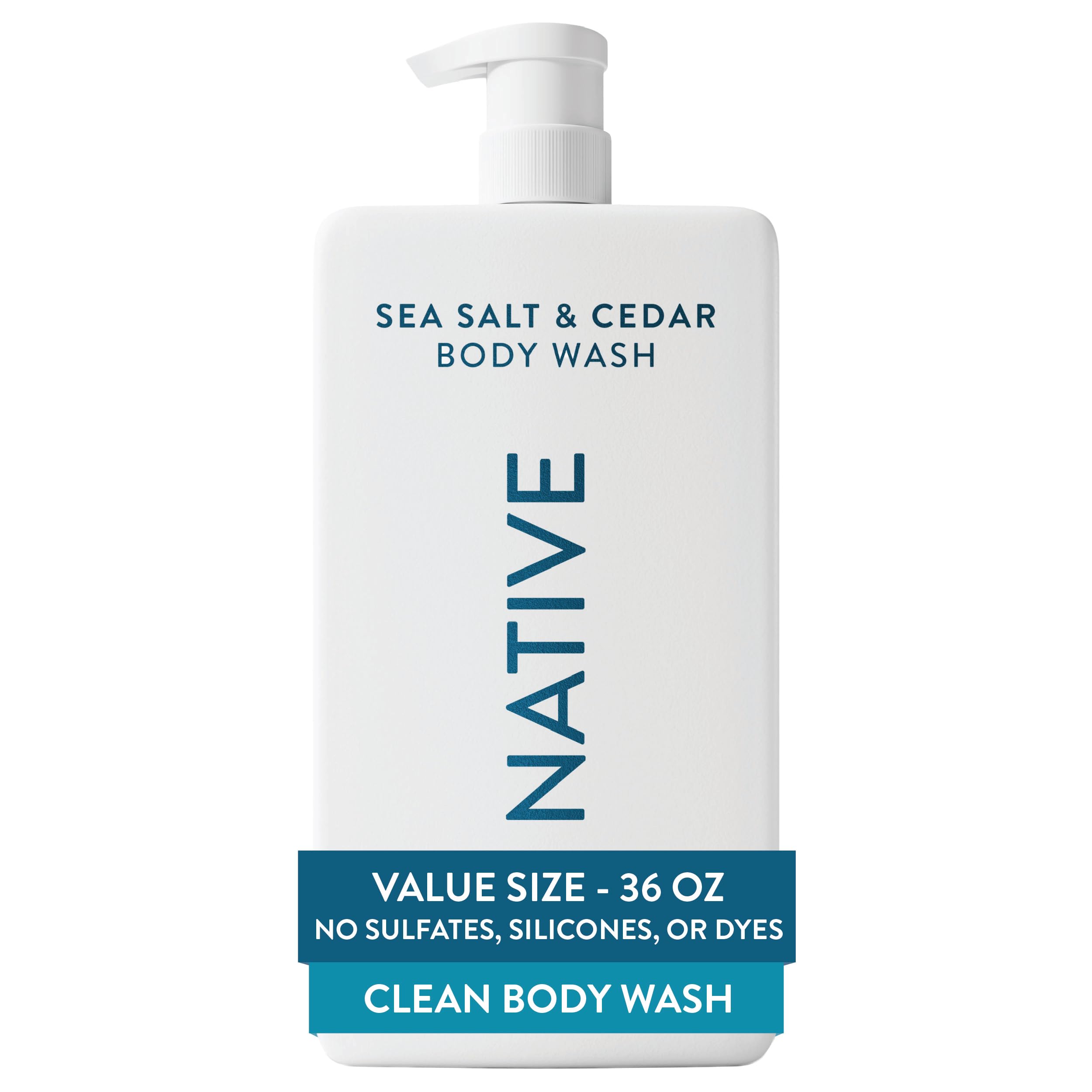 Native sulfate-free body wash bottle pump for easy daily use