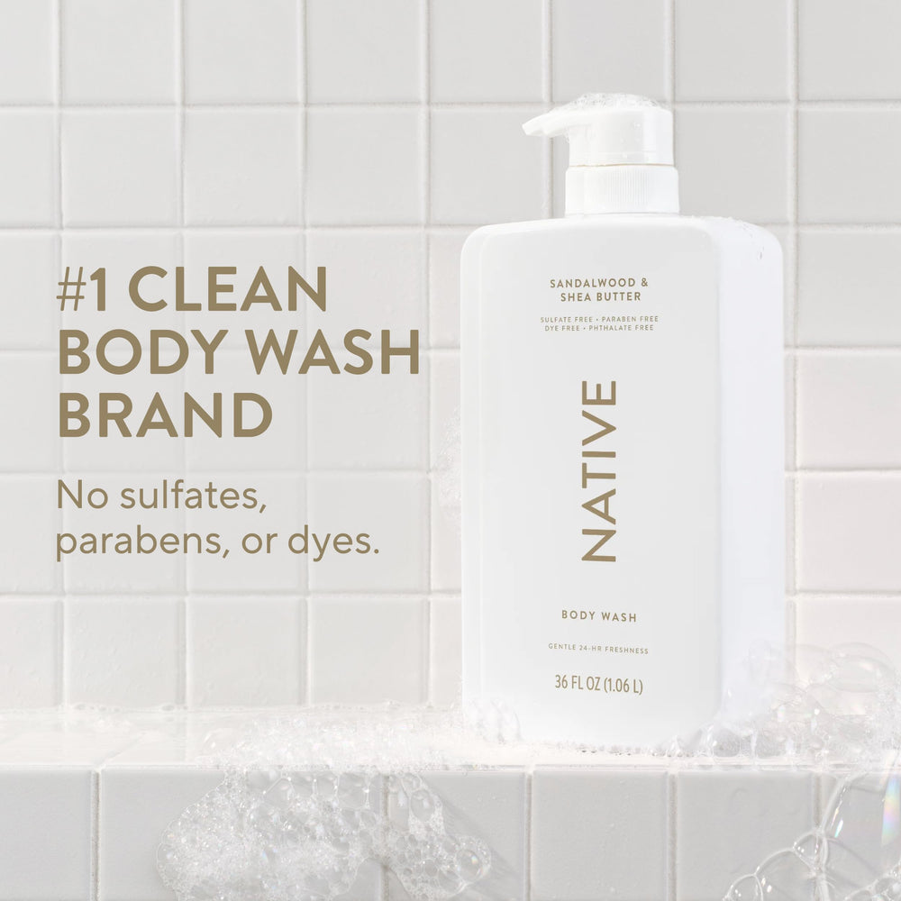 Native Sulfate-Free Body Wash rich lather close-up ready to use