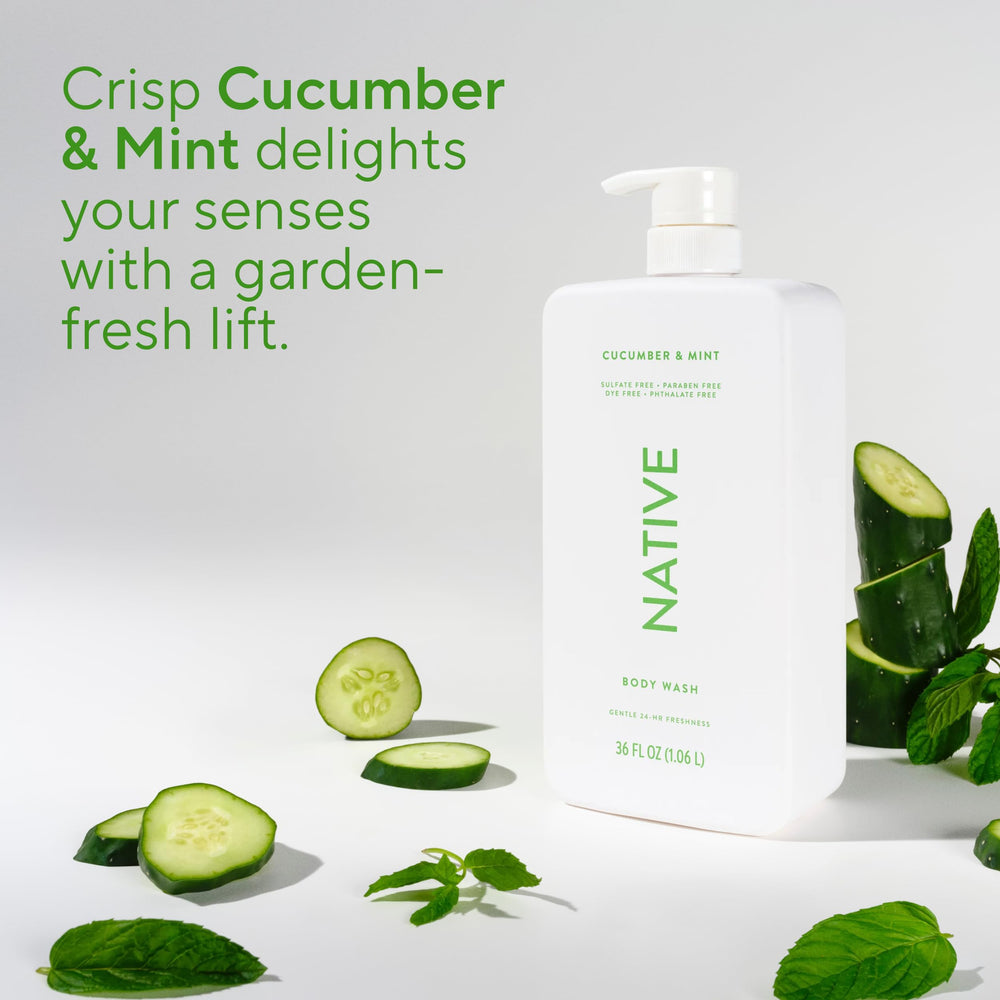 Packaging display of Native sulfate-free body wash in multipack