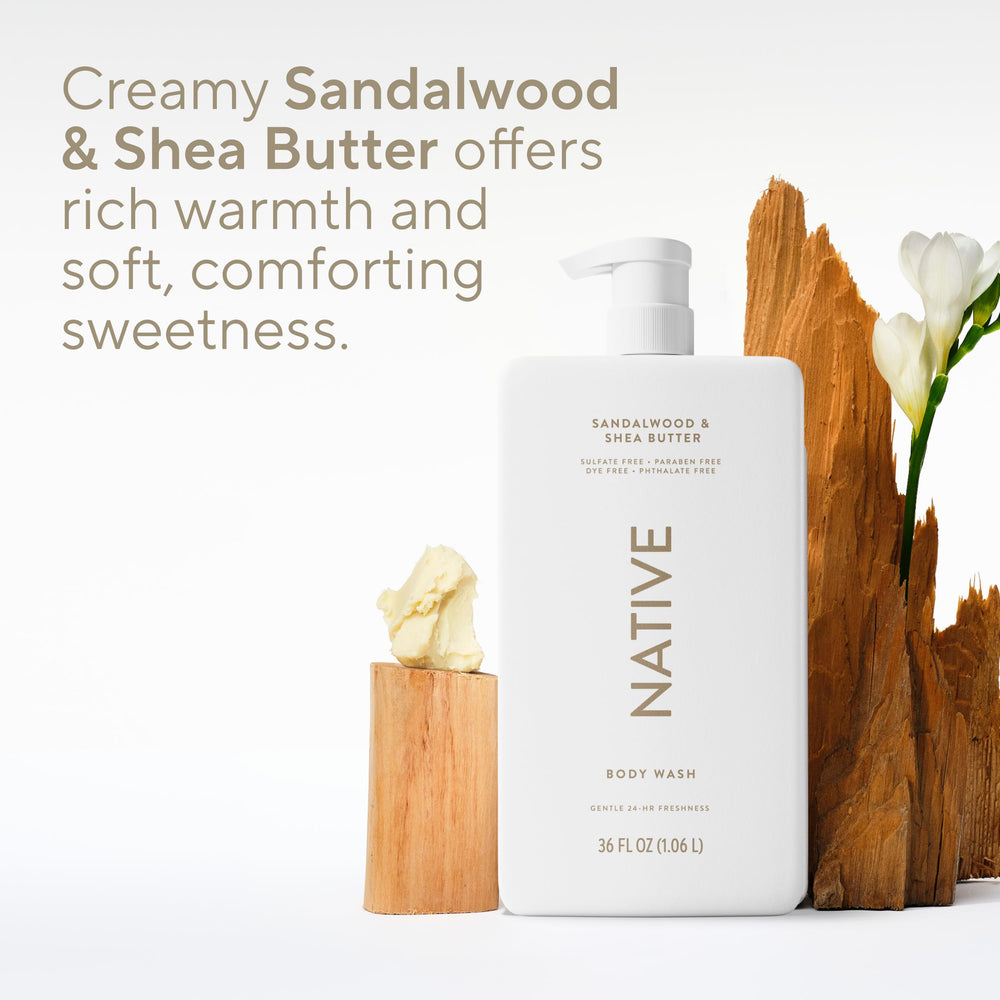 Native Sulfate-Free Body Wash pump dispenser for easy use
