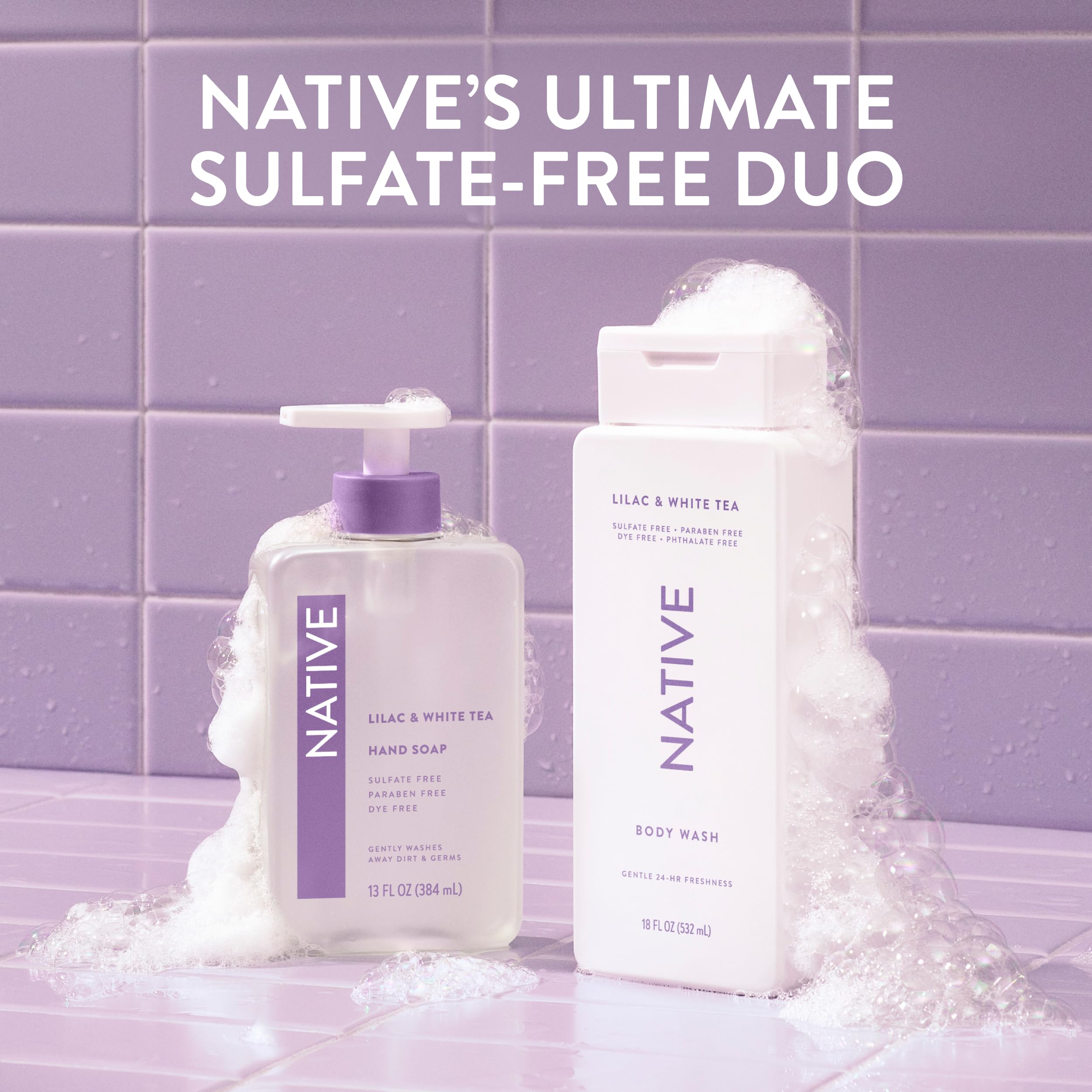 Post-shower moment with Native wash leaving skin soft and refreshed.