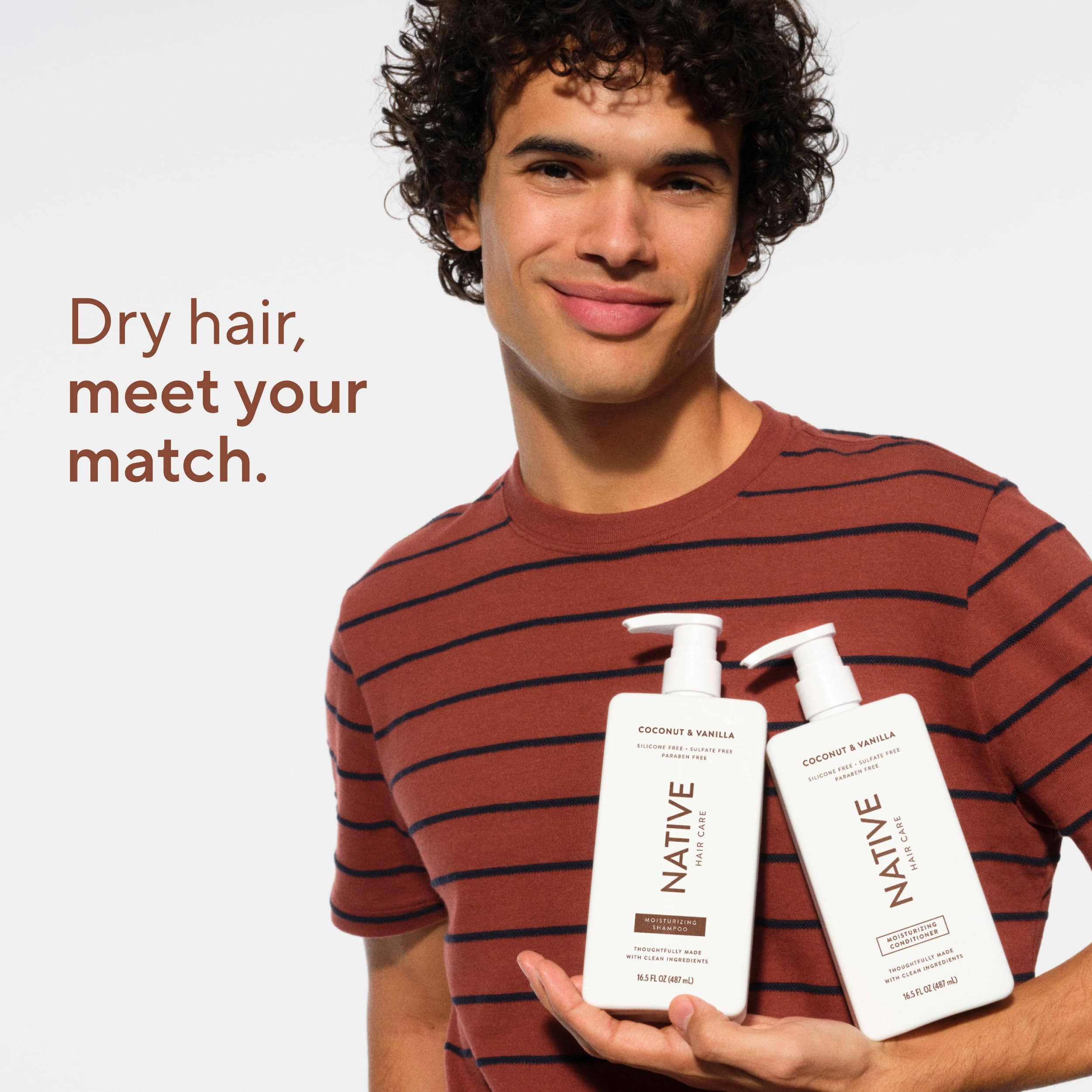 Sulfate-free label on Native Shampoo bottle.