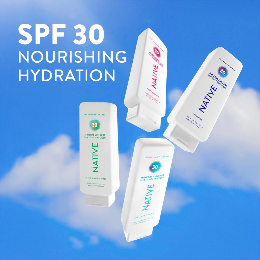 Native Sunscreen Lotion dermatologist-tested seal for sensitive skin use