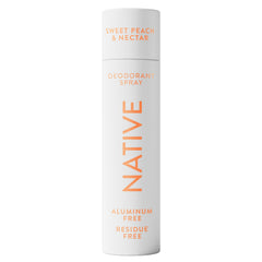 Native Sweet Peach & Nectar bottle front with uplifting fragrance for daily confidence.