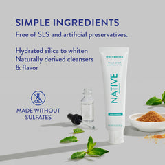 Native toothpaste with fluoride provides cavity protection for daily use.