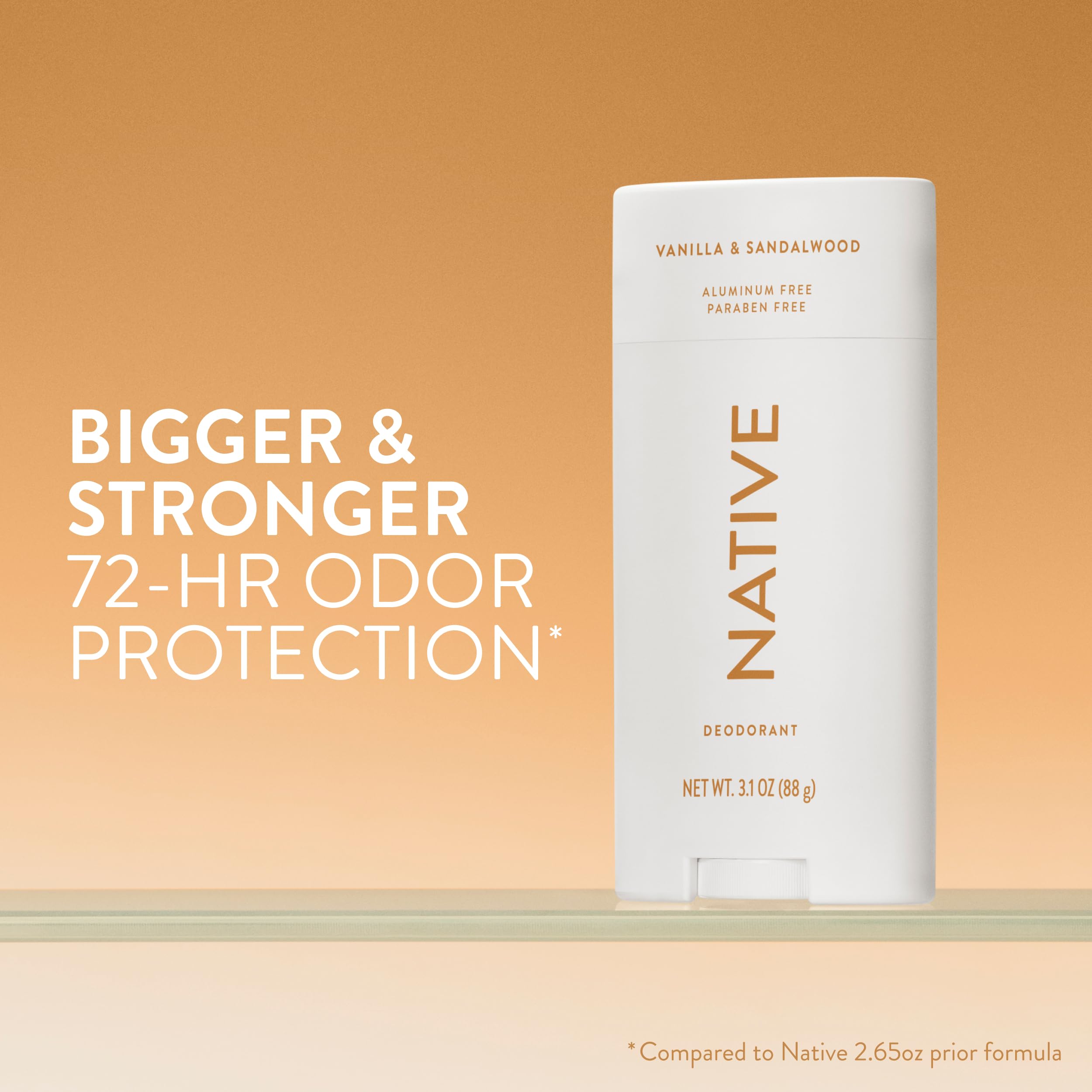 Native deodorant being applied smoothly for all-day freshness.