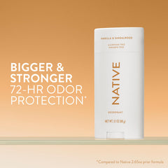 Native deodorant being applied smoothly for all-day freshness.