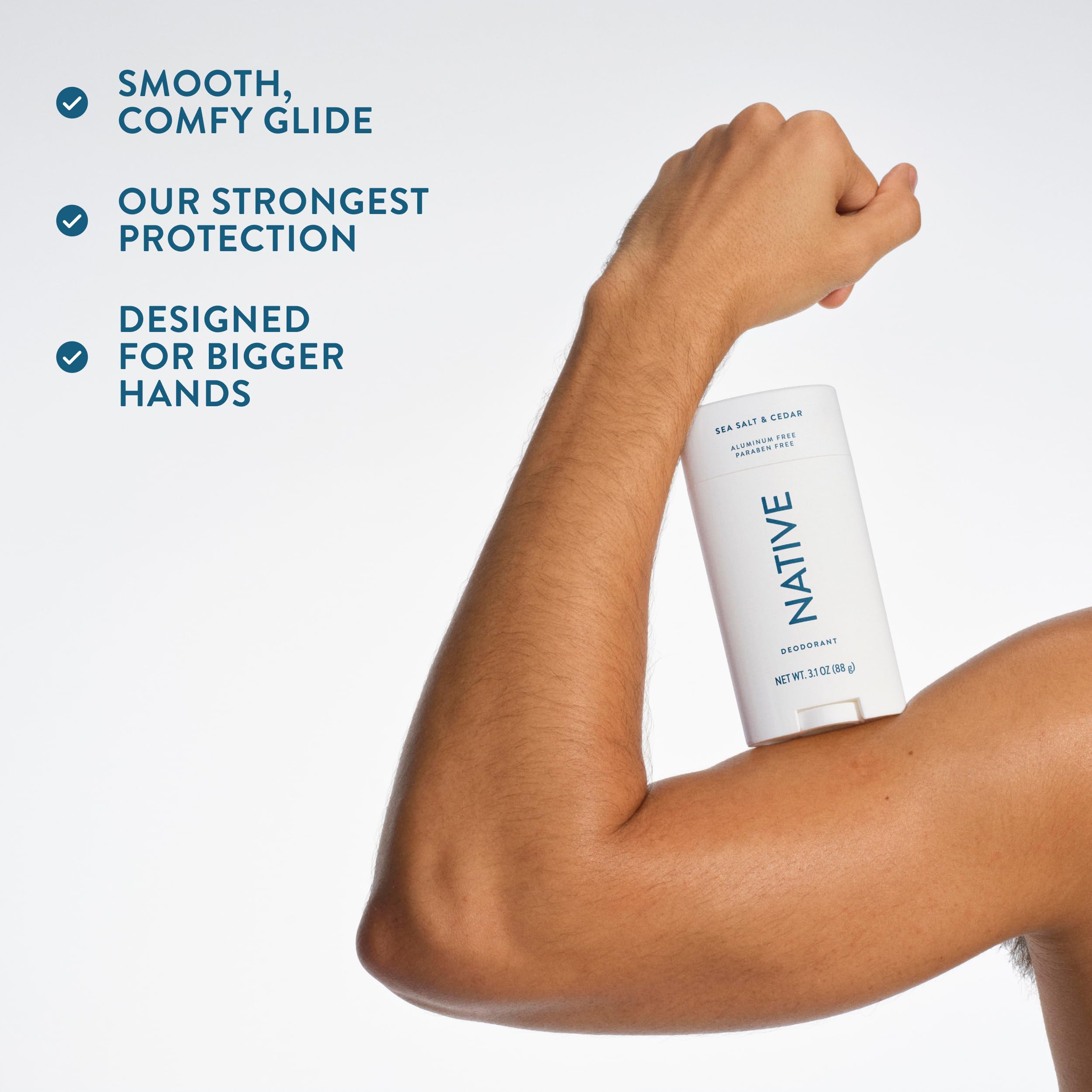 Native large 3.1 oz stick fits gym bags and travel.