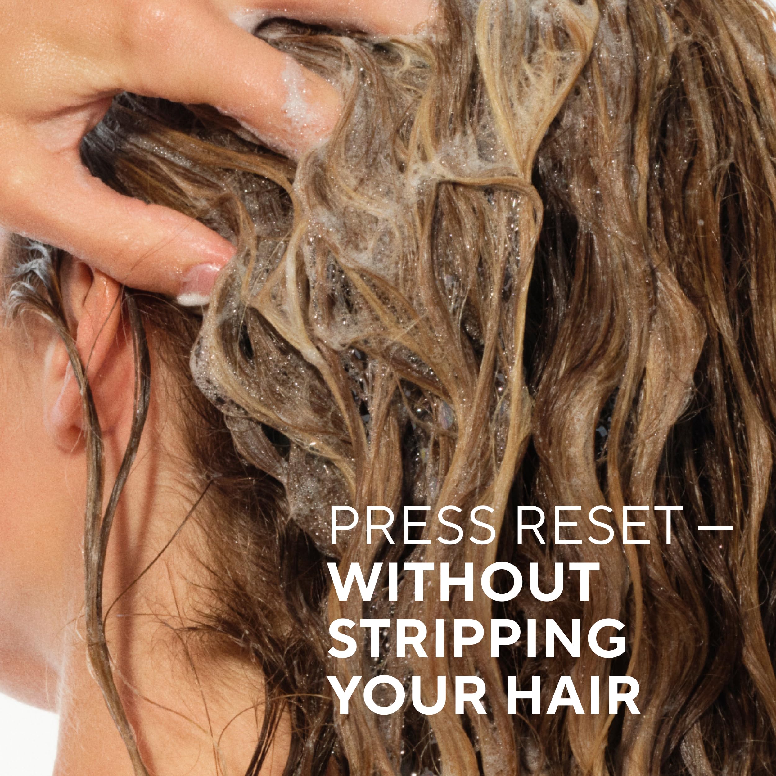 Daily-use Native Volumizing Shampoo bottle with no residue after rinsing
