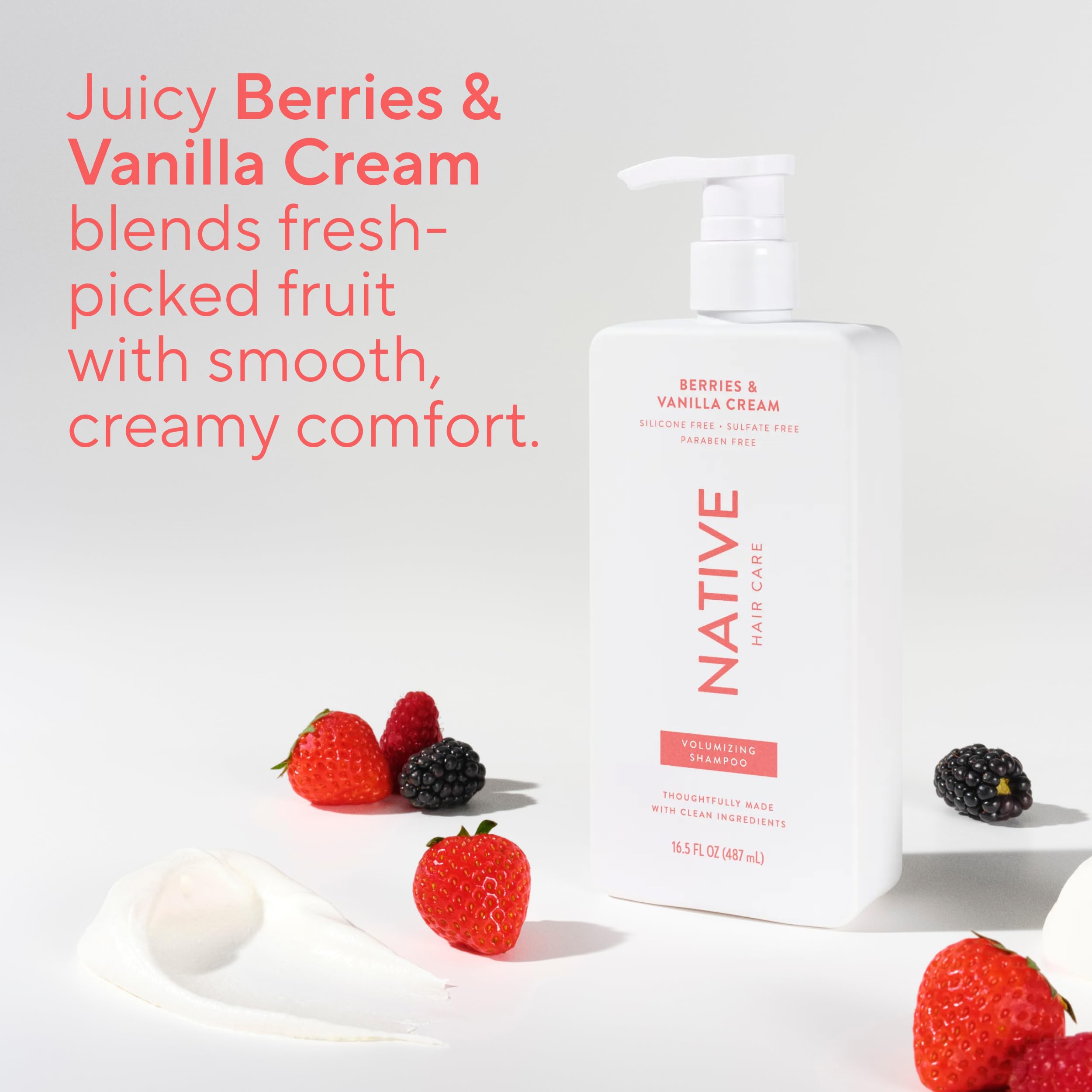 After-use hair bounce from Native Volumizing Shampoo in real styling