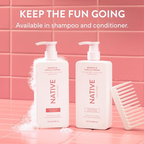 Plant oil-based cleansers in Native Volumizing Shampoo provide gentle cleansing