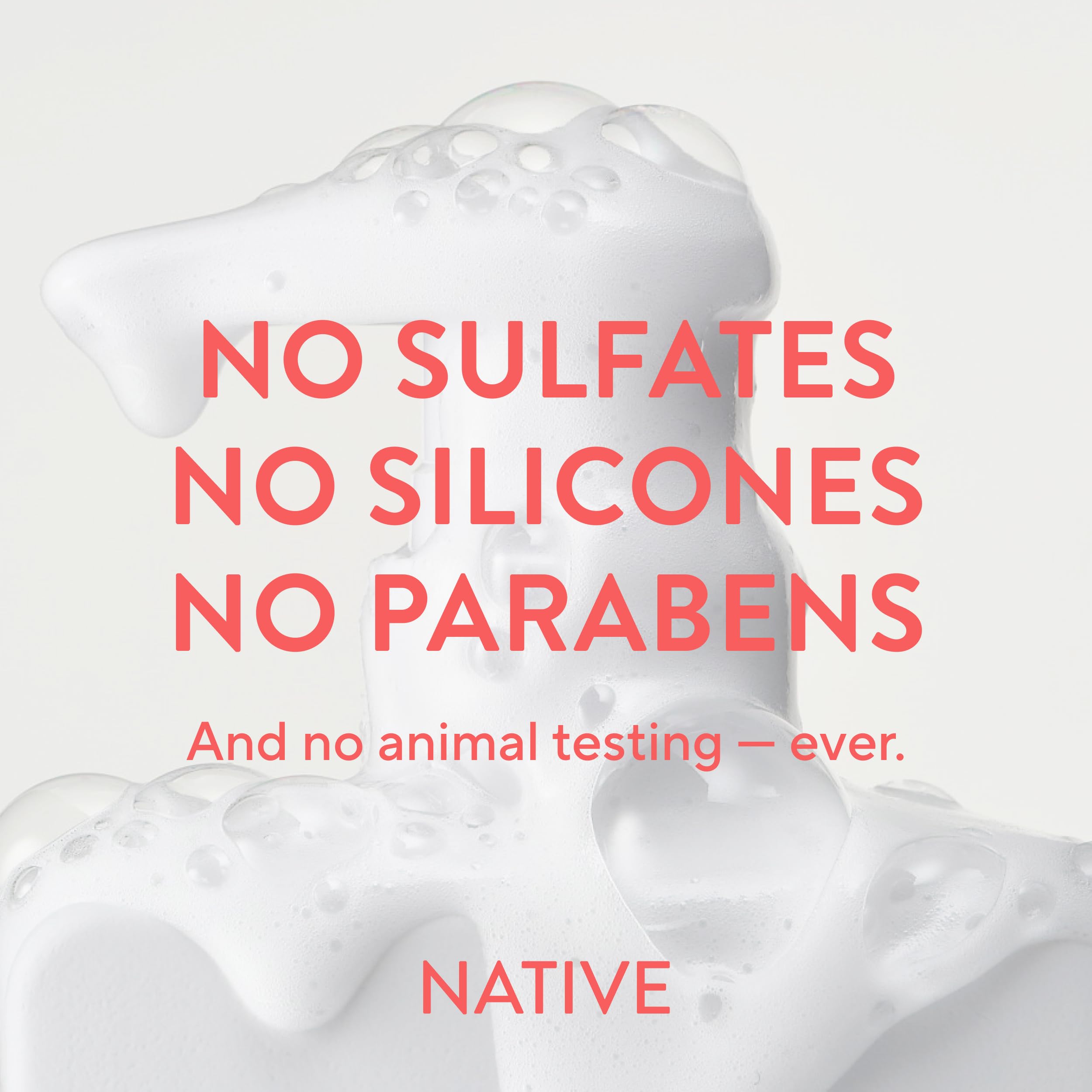 Scent notes of vanilla and berry in Native Volumizing Shampoo feel refreshing