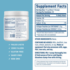 NativePath Bone Health label close-up shows clean formula and two-ingredient collagen blend.