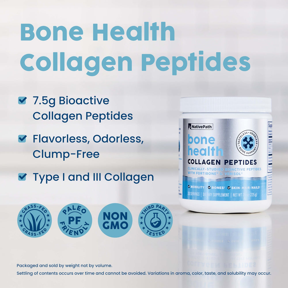 NativePath packaging front displays 7.9 oz tub and allergen-free, paleo-friendly formula.