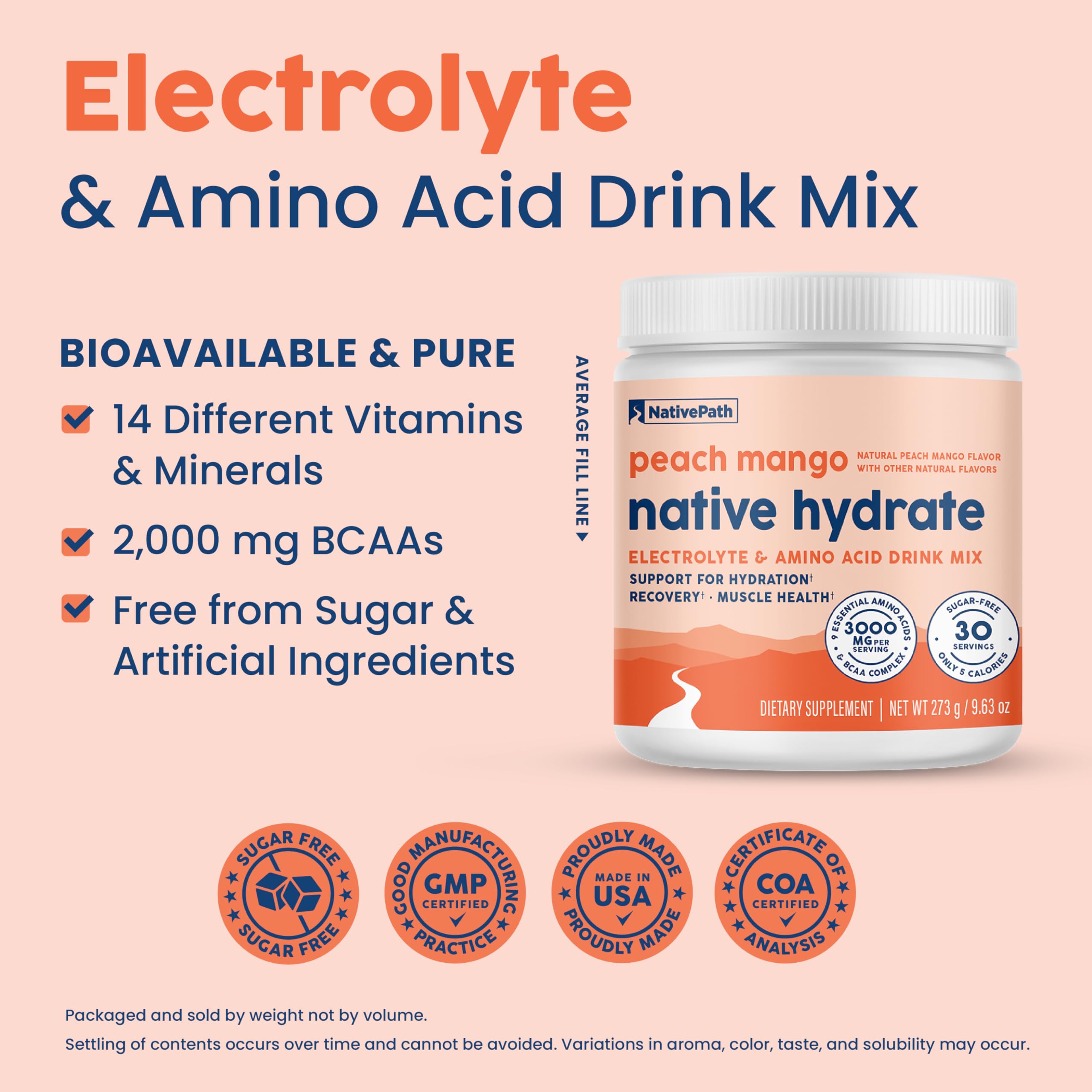 NativePath Hydrate tropical sip being mixed for balanced electrolyte intake.