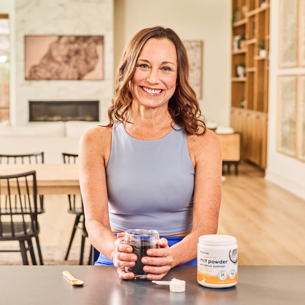 NativePath MCT Powder bottle in kitchen for keto routines.