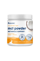 NativePath MCT Powder unflavored jar on counter for easy keto fueling.