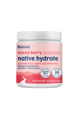 NativePath Native Hydrate bottle pour showing easy hydration during workouts