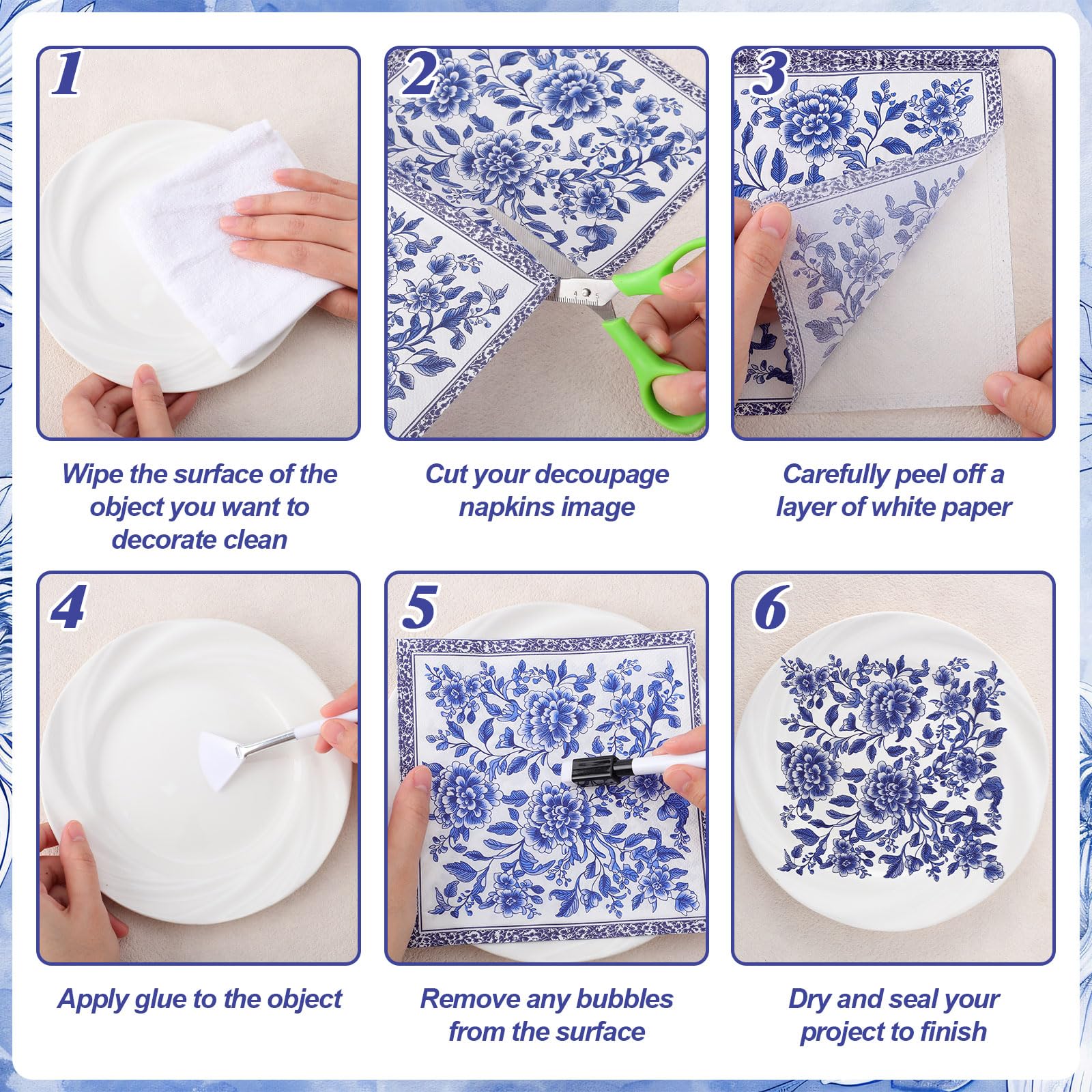 NatNarr napkins on bottle demo for easy DIY embellishment