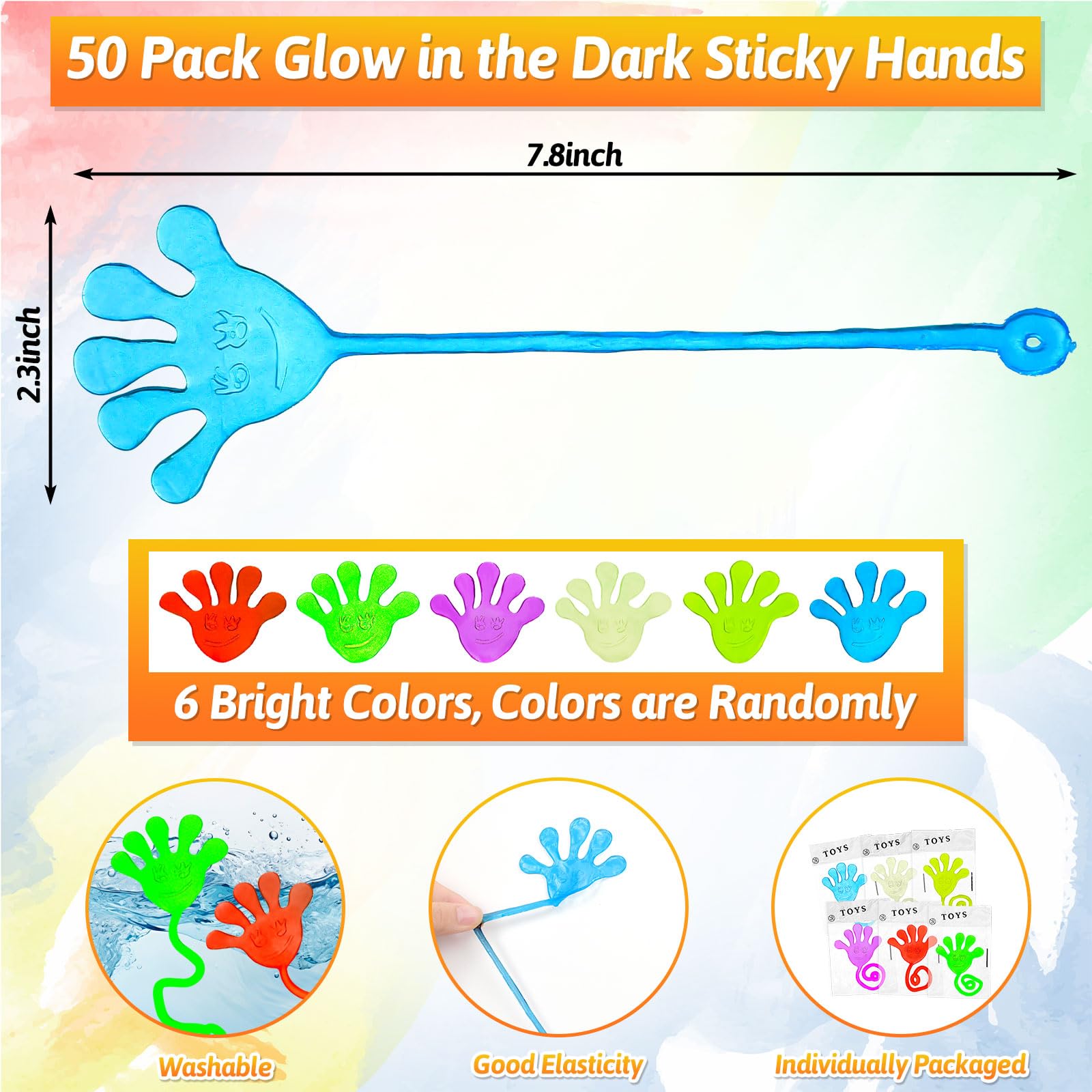 NatNarr Glow Sticky Hands Easter basket filler for holiday cheer