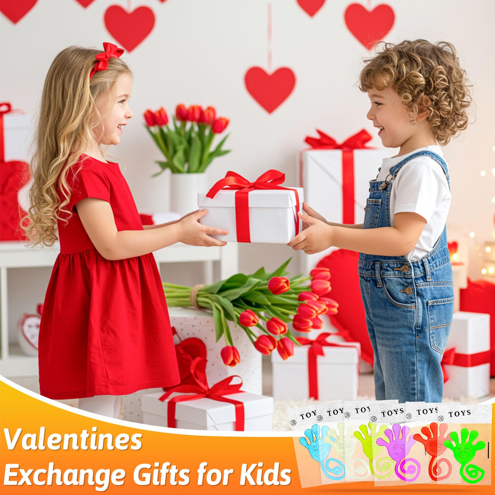 NatNarr Glow Sticky Hands Valentine-friendly gift and party favor