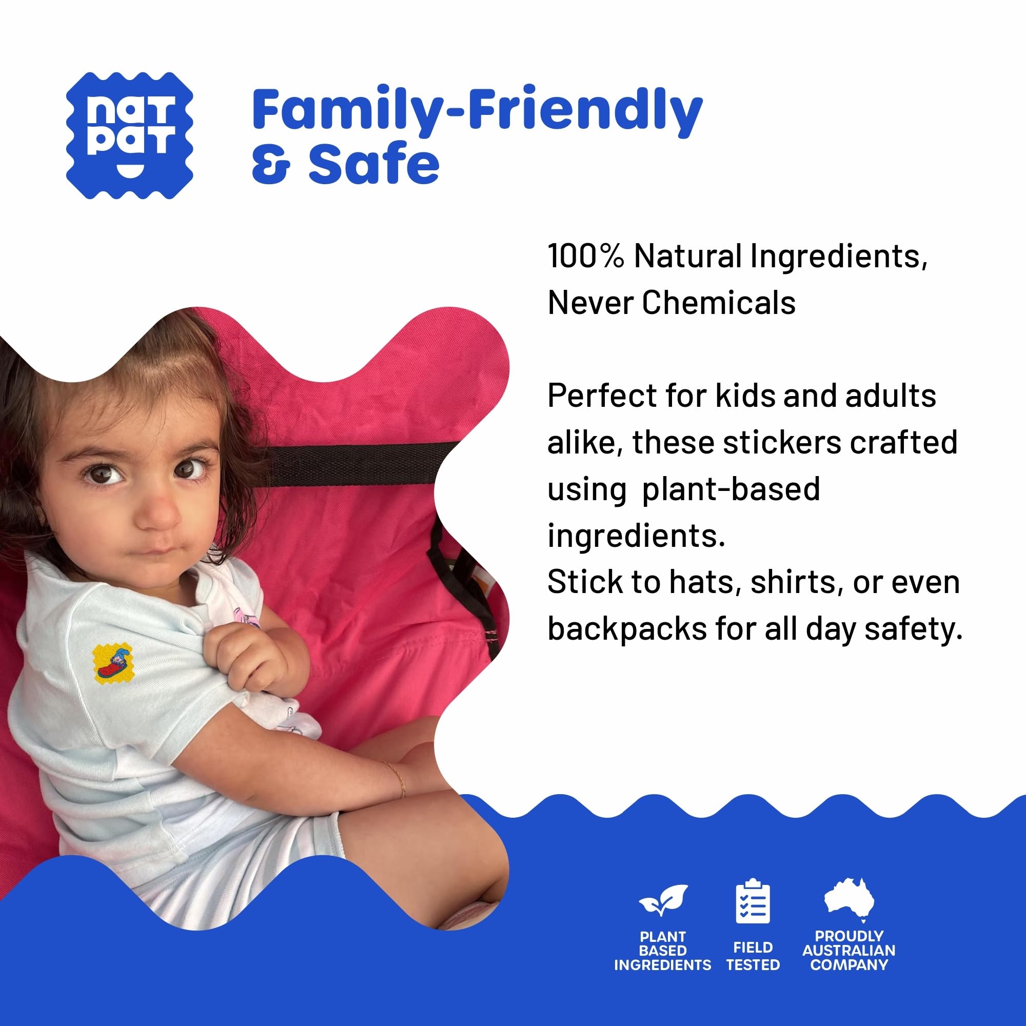 Scene featuring NATPAT TrailPatch natural ingredients as plant-based protection