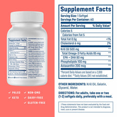 NativePath Krill Oil softgels closeup shows easy-to-swallow capsules with no fishy aftertaste.