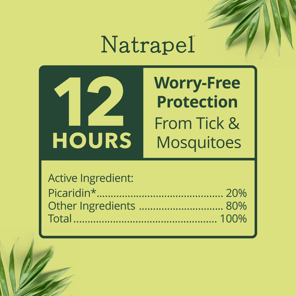 Natrapel Eco-Spray mist-in-air demonstrates a quick, non-greasy application