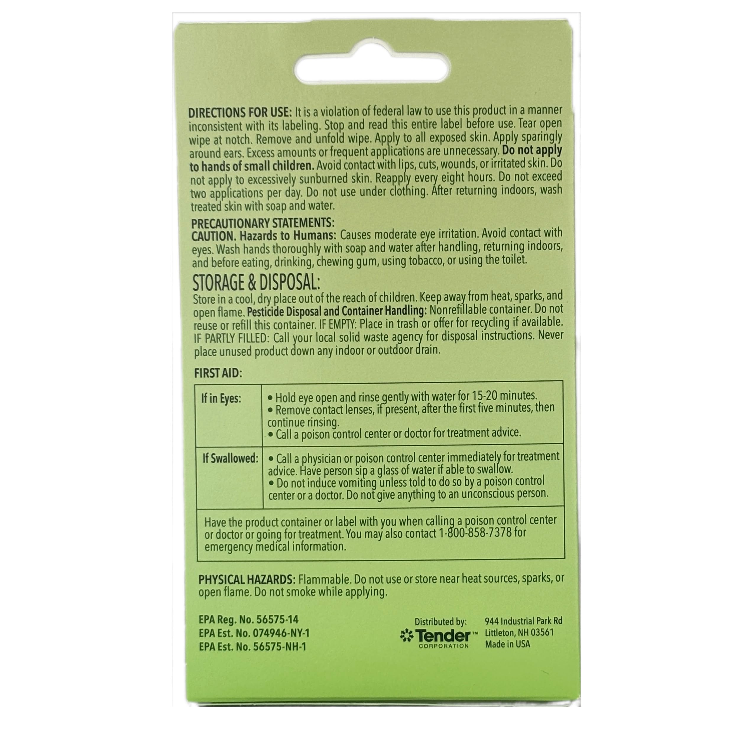 Natrapel Tick Wipes easy, one-step application on exposed skin