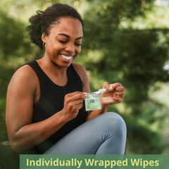 Natrapel Tick Wipes non-greasy application on skin