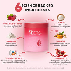 Natrava Beets+ smoothie glass displays vibrant color and easy mixing.